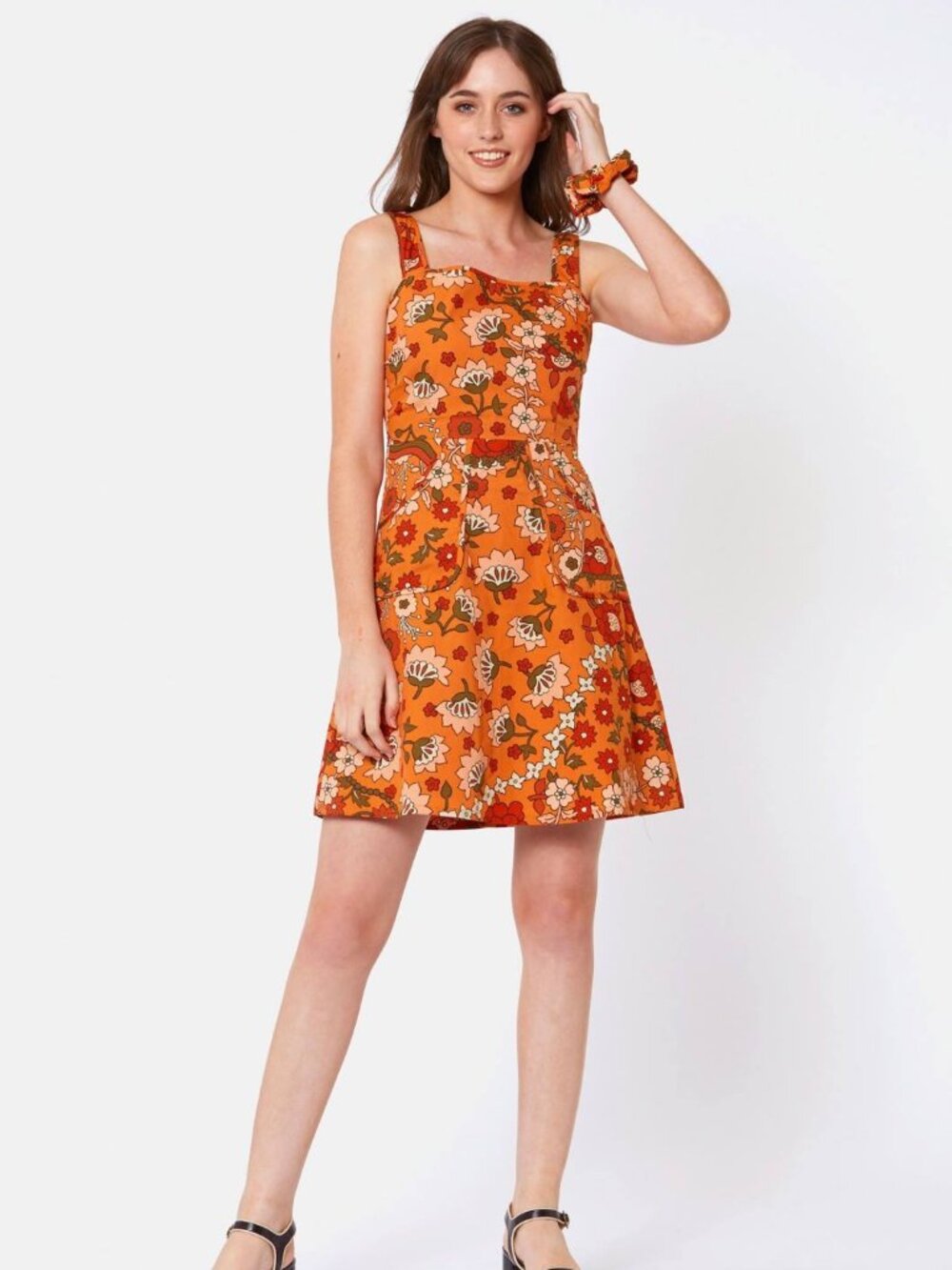 Dangerfield Hello Wisconsin dress floral 70s retro Modcloth size 6 S-M NWOT